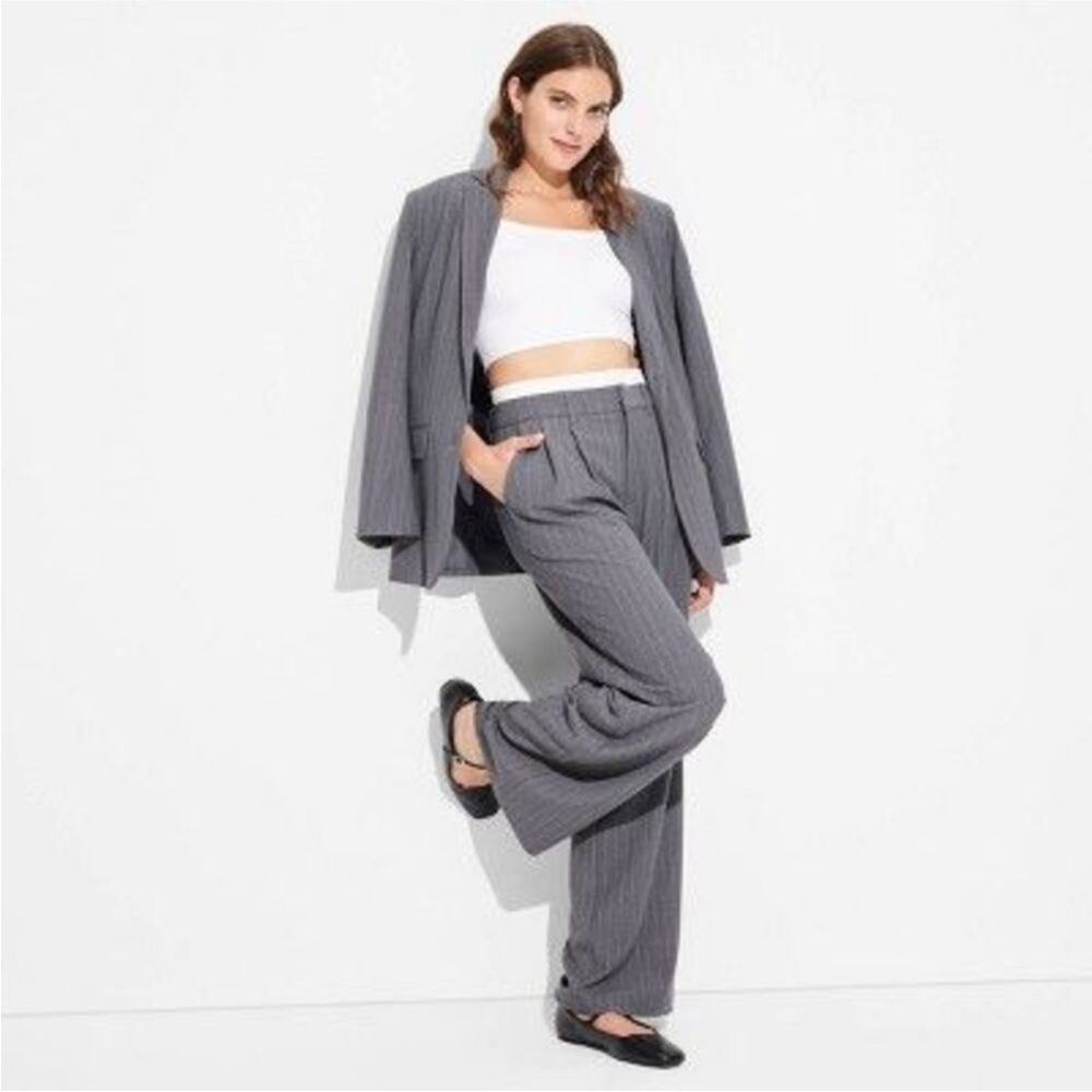 Wild Fable Gray Pinstripe Pants
